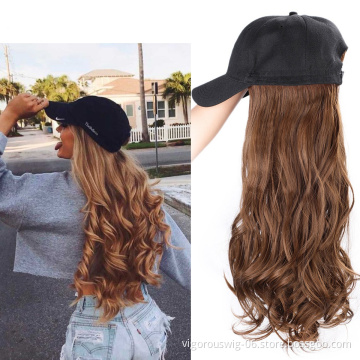 Wholesale Cheap Long Wave Japanese hat Wig For Women Oem Glueless Synthetic Wig Heat Resistant Synthetic Hair Wig